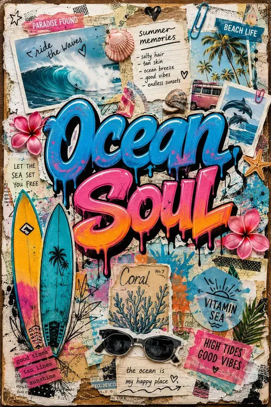 Vibrant Junk Journal Collage Kits