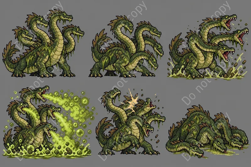 Pixel Art Boss Battle Sprite Sheets