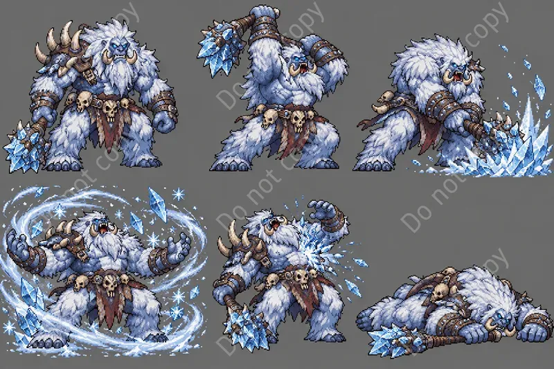 Pixel Art Boss Battle Sprite Sheets