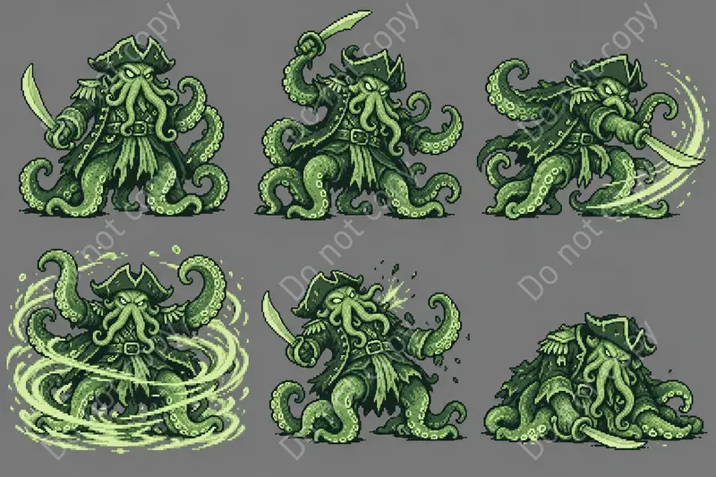Pixel Art Boss Battle Sprite Sheets