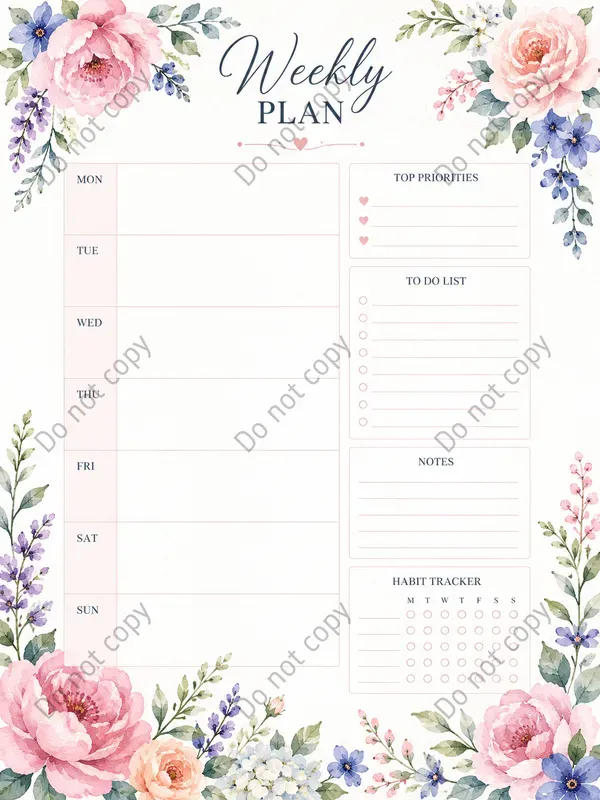Watercolor Planner Dashboards