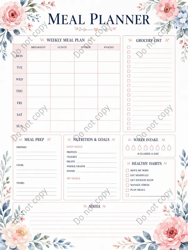 Watercolor Planner Dashboards
