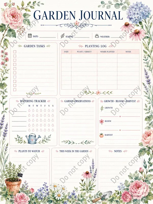 Watercolor Planner Dashboards