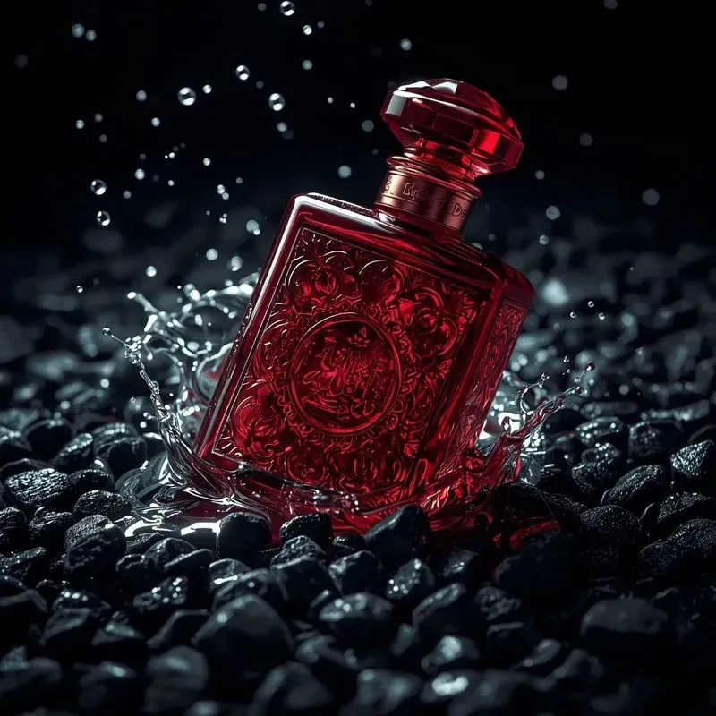 Luxury Perfume Bottle Splash Ads