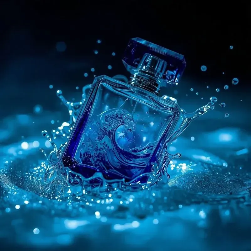 Luxury Perfume Bottle Splash Ads