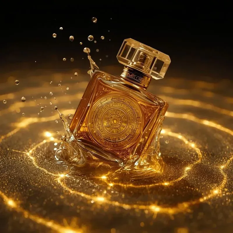 Luxury Perfume Bottle Splash Ads