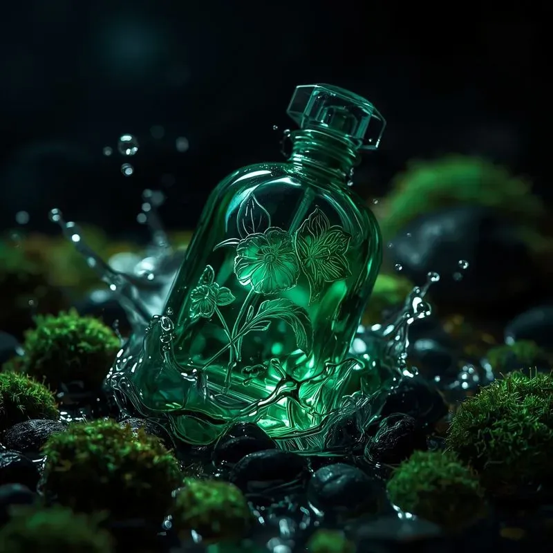 Luxury Perfume Bottle Splash Ads