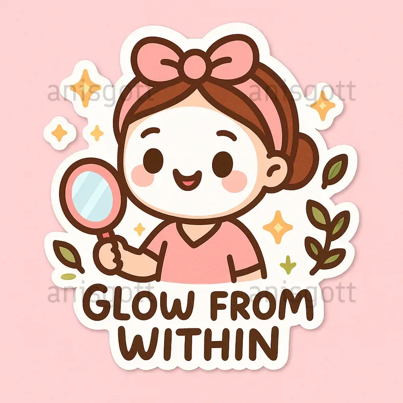 Cute Girl Selfcare Affirmation Stickers