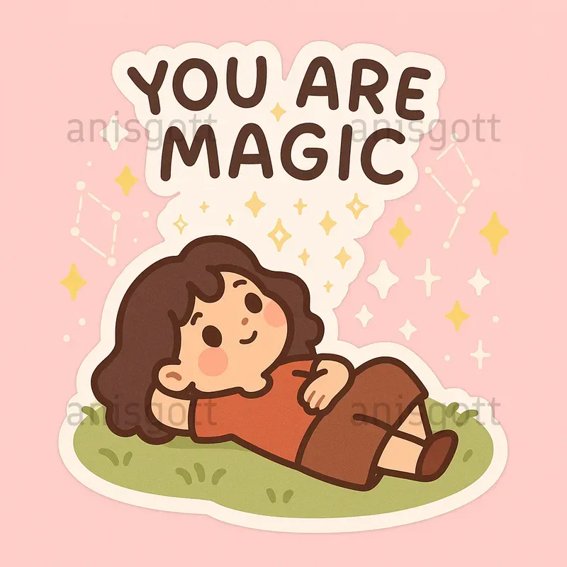 Cute Girl Selfcare Affirmation Stickers