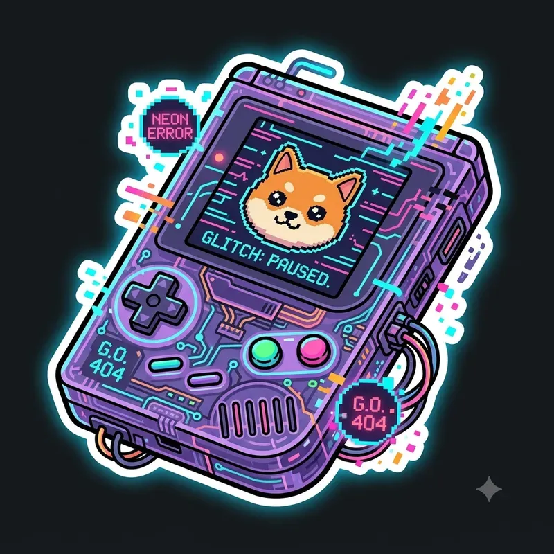 Cyberpunk Kawaii Vector Sticker Art