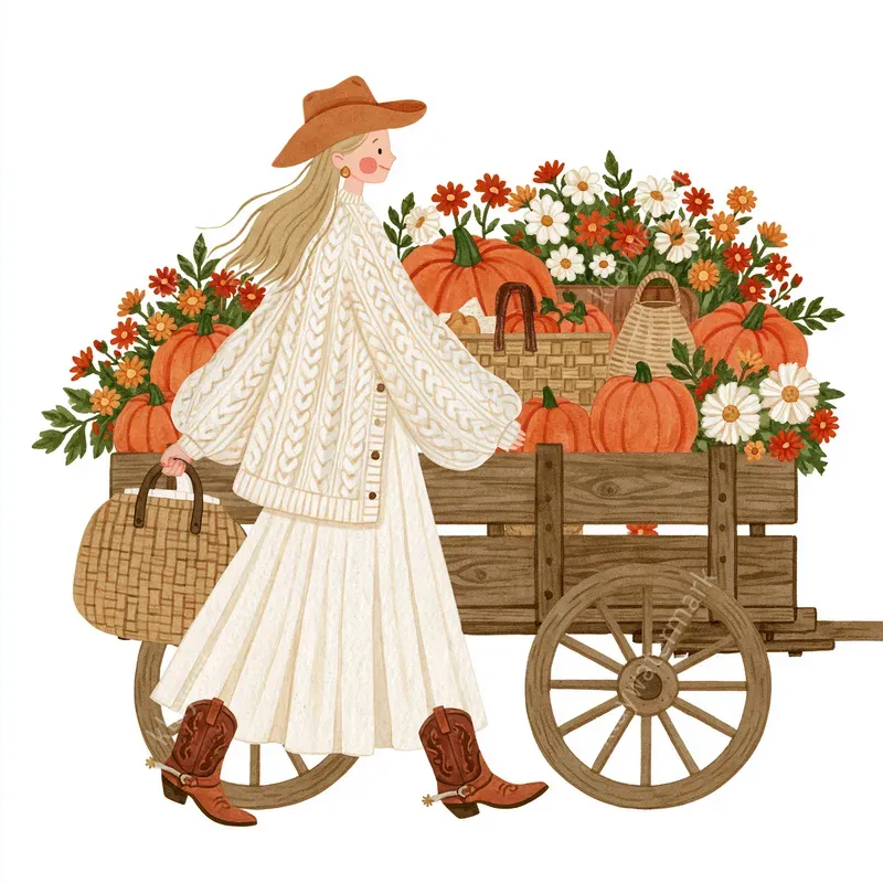Autumn Country Watercolor Cliparts