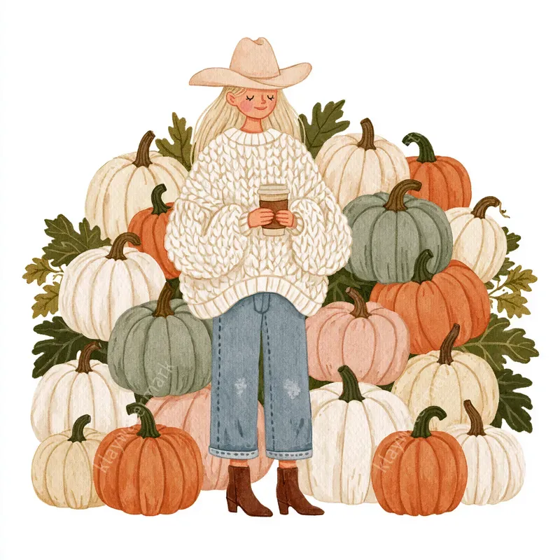 Autumn Country Watercolor Cliparts