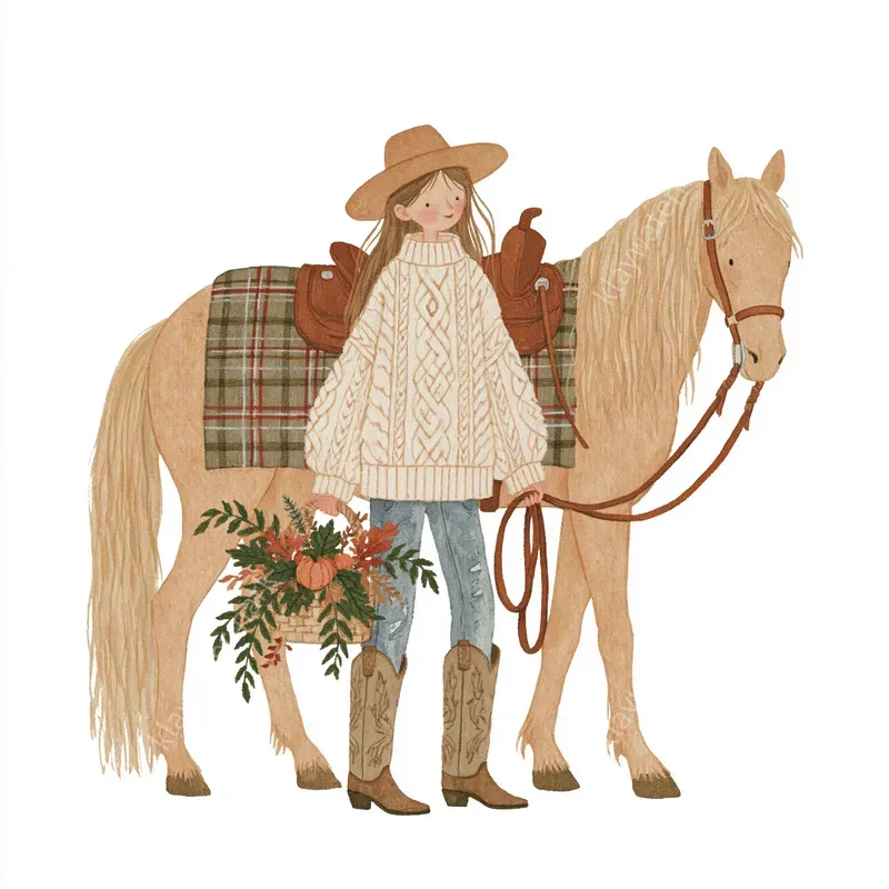 Autumn Country Watercolor Cliparts