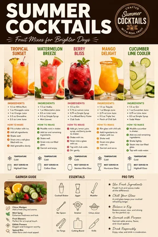 Professional Recipe Infographic Posters