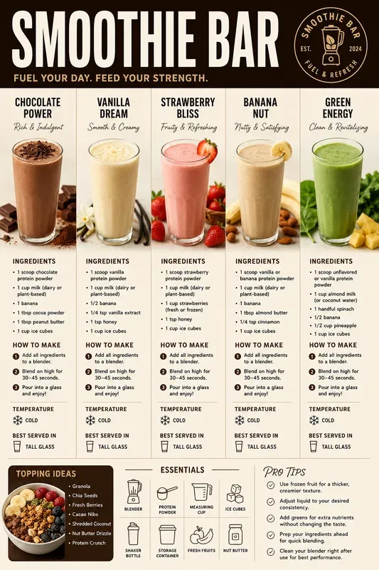 Professional Recipe Infographic Posters