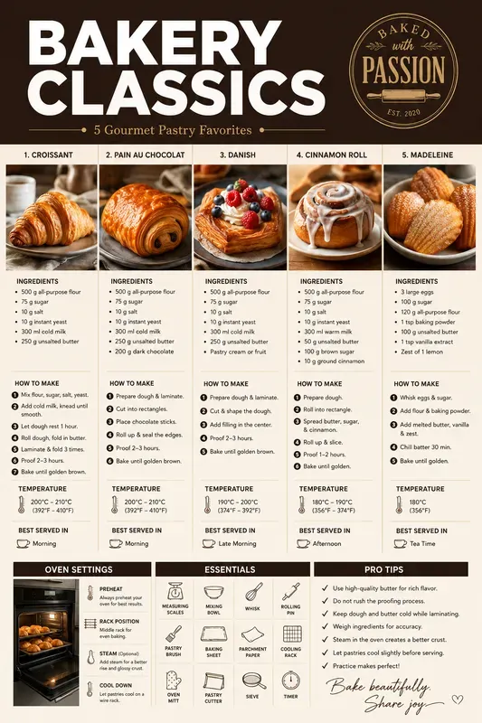 Professional Recipe Infographic Posters