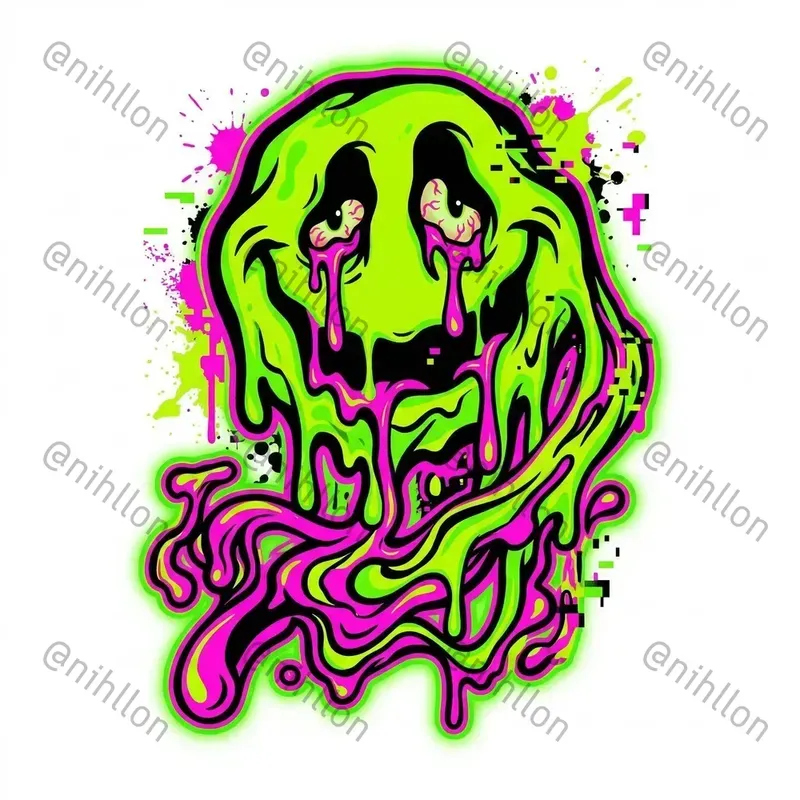 Acid Toxic Sticker Graphics
