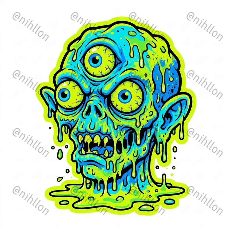 Acid Toxic Sticker Graphics