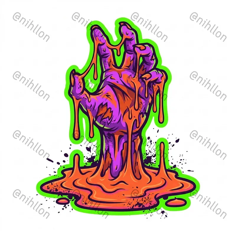 Acid Toxic Sticker Graphics