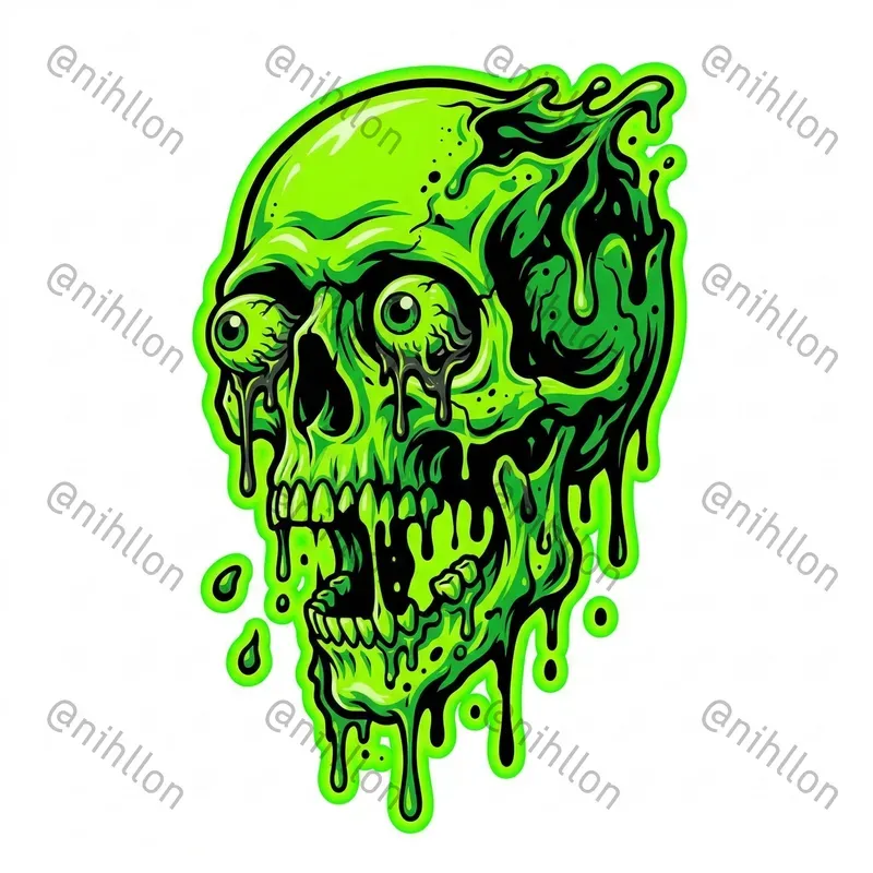 Acid Toxic Sticker Graphics