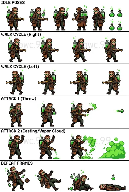 8bit Fantasy Character Sprite Generator