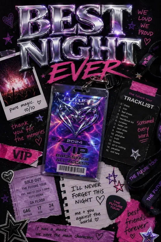 Playlist Memories Collage Art
