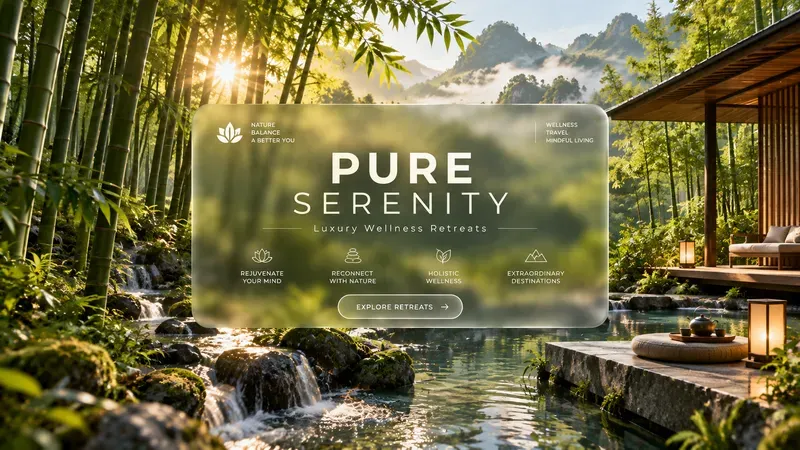 Serene Nature Glassmorphism Promo Layouts