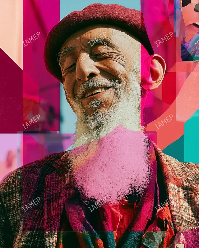 Vibrant Collage Portraits In Reds