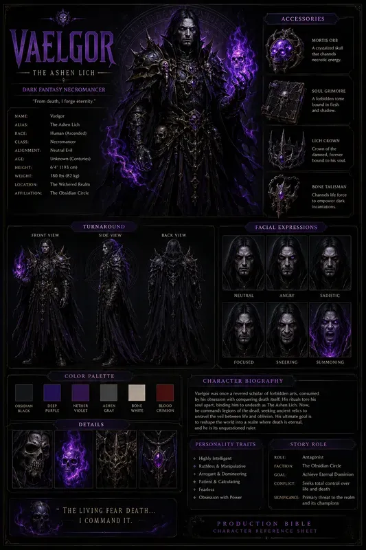 Cinematic Character Bibles