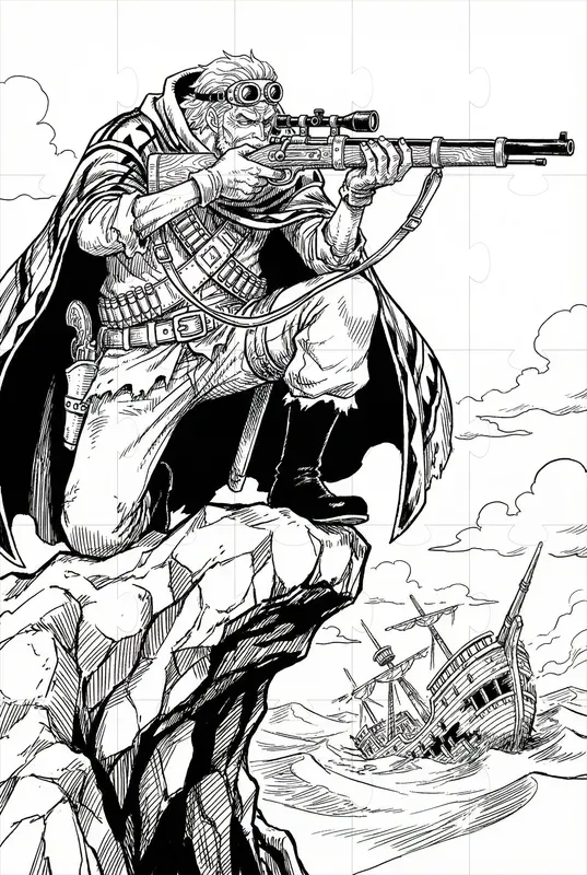 Eiichiro Oda Style One Piece Manga Art