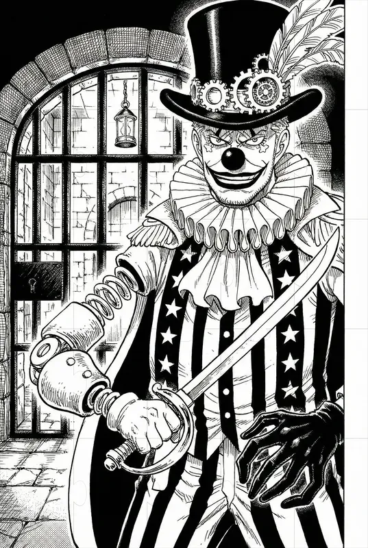 Eiichiro Oda Style One Piece Manga Art