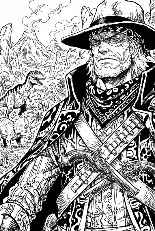 Eiichiro Oda Style One Piece Manga Art