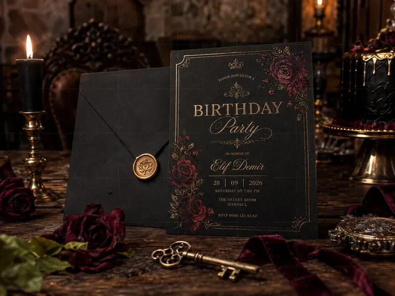Birthday Invitation Card Mockups