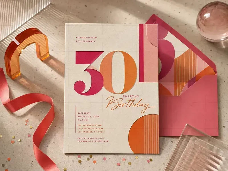 Birthday Invitation Card Mockups
