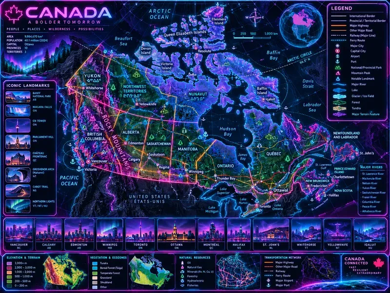 Cyberpunk Neon Maps