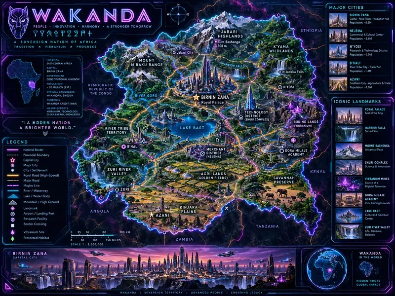 Cyberpunk Neon Maps