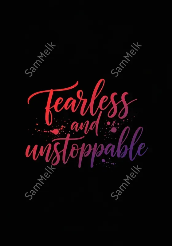 Colorful Gradient Calligraphy Quotes
