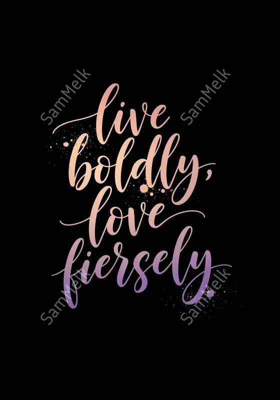 Colorful Gradient Calligraphy Quotes