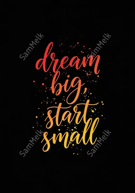 Colorful Gradient Calligraphy Quotes