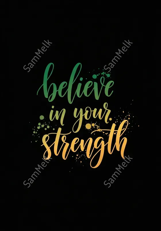 Colorful Gradient Calligraphy Quotes