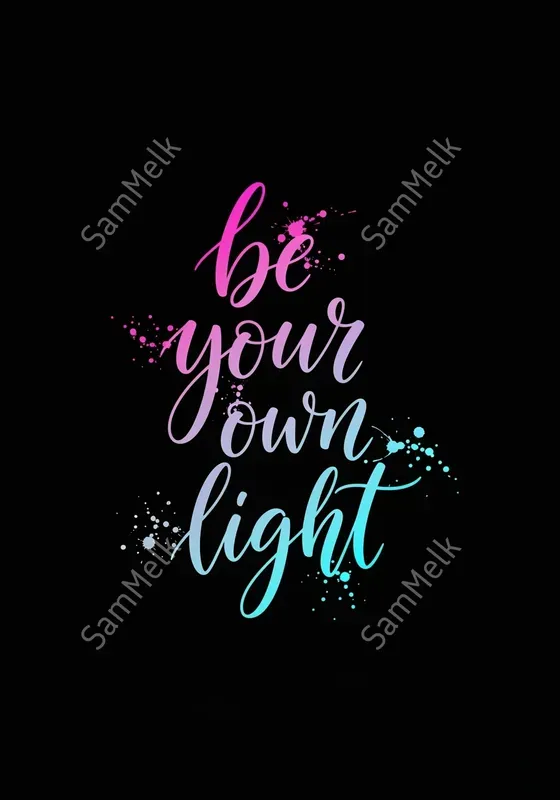 Colorful Gradient Calligraphy Quotes