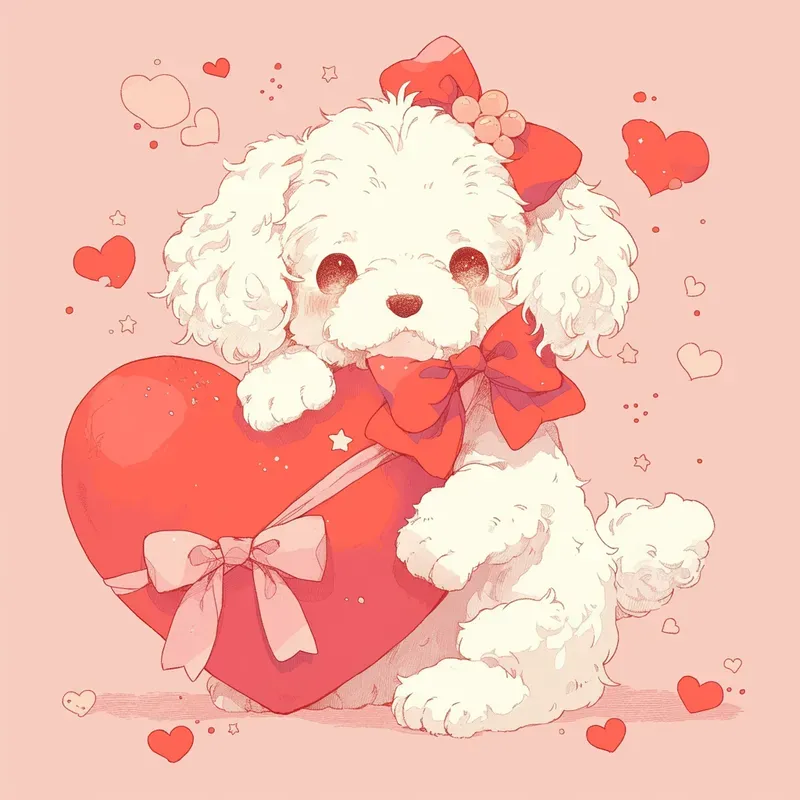 Line Art Cute Animal Heart Drawings