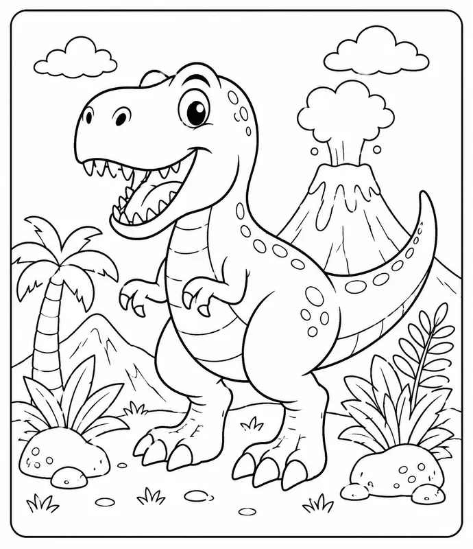 Dinosaur Coloring Book Pages