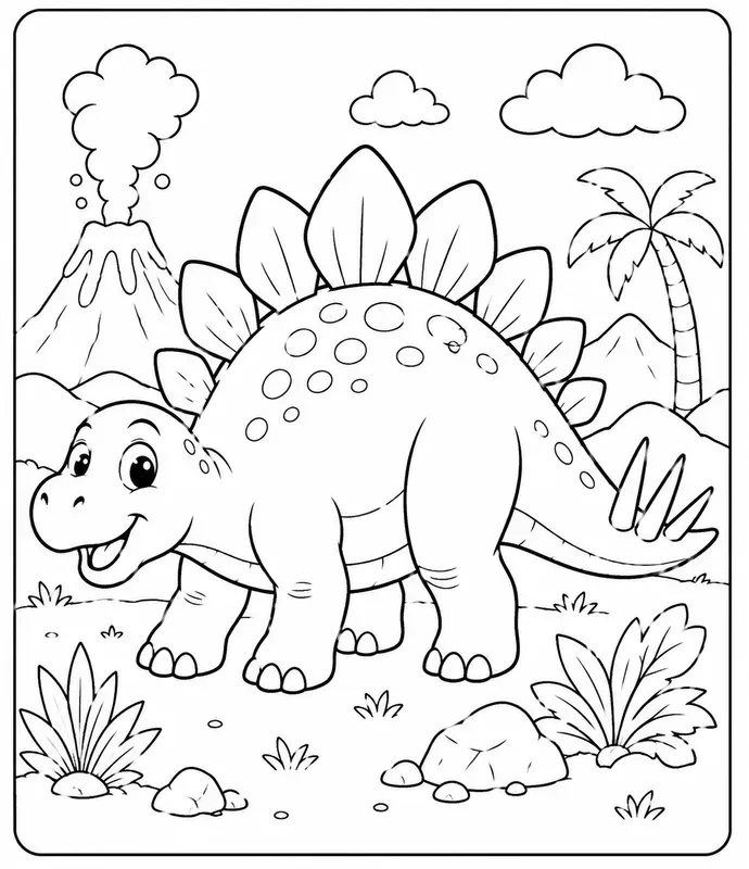 Dinosaur Coloring Book Pages