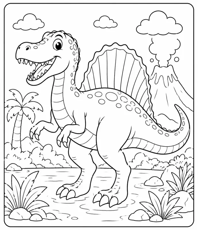 Dinosaur Coloring Book Pages
