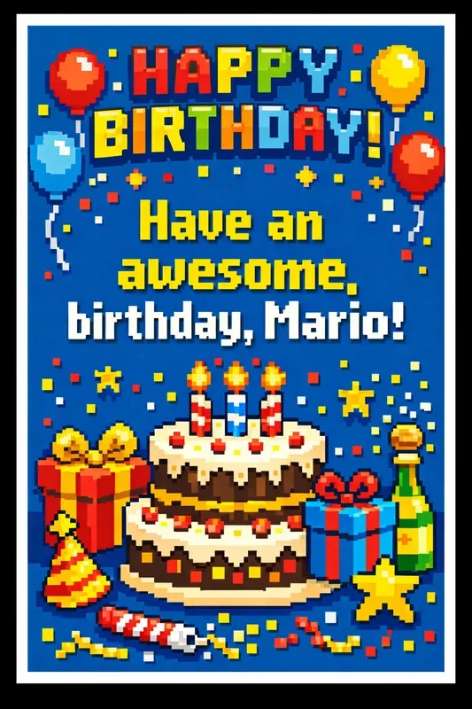 Pixel Art Greeting Cards