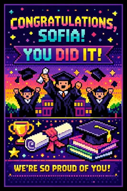 Pixel Art Greeting Cards