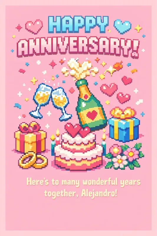 Pixel Art Greeting Cards