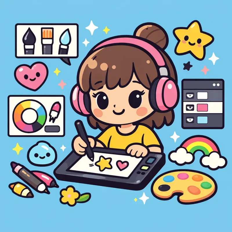 Kawaii Pop Art Scene Kits