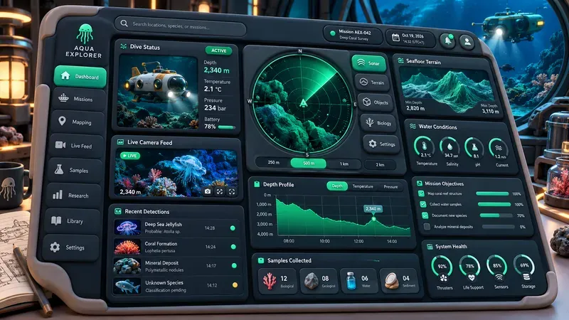 3D Dashboard UI Prototyping